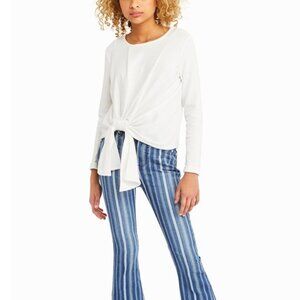 Girl's Habitual Presely Ponte Tie Front Top